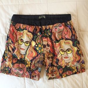Scotch and Soda Swim Trunks (psychedelic print)